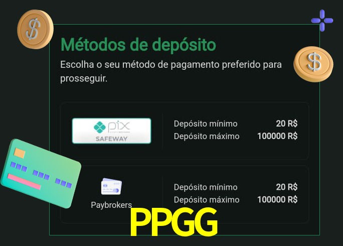 O cassino PPGG oferece uma grande variedade de métodos de pagamento